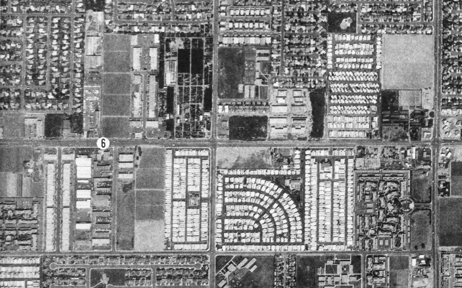 Aerial view of the Little Saigon area in 1975